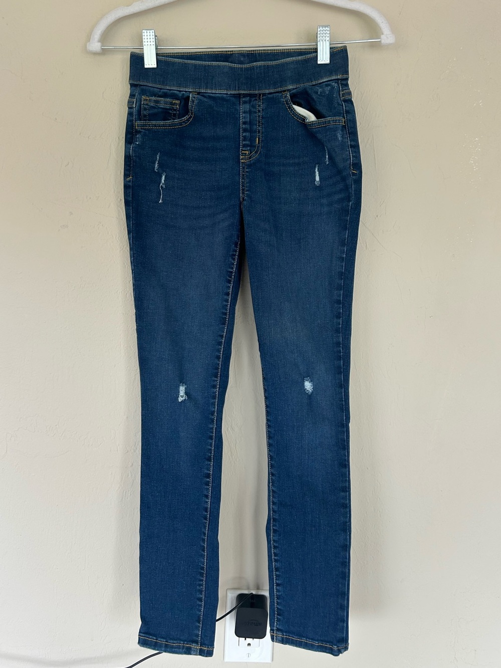 Cat & Jack Jeans Girls Size 12 Plus Jegging Blue Pull On Stretch Mid Rise (1674)